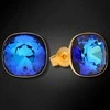Diamond Sky Jewelry Sidabriniai auskarai moterims DiamondSky „Glare (Bermuda Mėlyna)“ su Swarovski kristalais