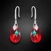 Diamond Sky Jewelry Sidabriniai auskarai moterims DiamondSky „Baroque III (Light Siam Shimmer)“ su Swarovski kristalais