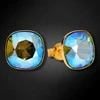Diamond Sky Jewelry Sidabriniai auskarai moterims DiamondSky „Glare (Juodas Diamond Shimmer)“ su Swarovski kristalais