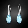 Diamond Sky Jewelry Sidabriniai auskarai moterims DiamondSky „Enchanté (Aquamarine)" su Swarovski kristalais