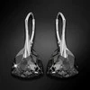 Diamond Sky Jewelry Sidabriniai auskarai moterims DiamondSky „Evening Shine (Sidabrinis Night)" su Swarovski kristalais