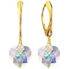 Diamond Sky Jewelry Sidabriniai auskarai moterims DiamondSky „Cute Valentine (Aurora Borealis)“ su Swarovski kristalais