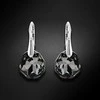 Diamond Sky Jewelry Sidabriniai auskarai moterims DiamondSky „Frozen Edges (Sidabrinis Night)" su Swarovski kristalais
