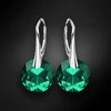 Diamond Sky Jewelry Sidabriniai auskarai moterims DiamondSky „Marianne (Emerald)“ su Swarovski kristalais