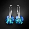 Diamond Sky Jewelry Sidabriniai auskarai moterims DiamondSky „Marianne (Bermuda Mėlyna)“ su Swarovski kristalais