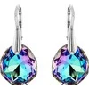 Diamond Sky Jewelry Sidabriniai auskarai moterims DiamondSky „Frozen Edges (Vitrail Light)" su Swarovski kristalais