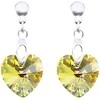 Diamond Sky Jewelry Sidabriniai auskarai moterims DiamondSky „Romantic Heart II (Aurora Borealis)“ su Swarovski kristalais