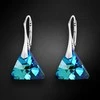 Diamond Sky Jewelry Sidabriniai auskarai moterims DiamondSky „Osiris (Bermuda Mėlyna)“ su Swarovski kristalais