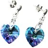 Diamond Sky Jewelry Sidabriniai auskarai moterims DiamondSky „Romantic Heart II (Vitrail Light)“ su Swarovski kristalais