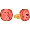 Diamond Sky Jewelry Sidabriniai auskarai moterims DiamondSky „Glare (Padparadscha)“ su Swarovski kristalais