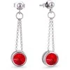 Diamond Sky Jewelry Sidabriniai auskarai moterims DiamondSky „Bonbon (Light Siam)" su Swarovski kristalais