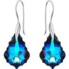 Diamond Sky Jewelry Sidabriniai auskarai moterims DiamondSky „Baroque IV (Meridian Mėlyna)" su Swarovski kristalais