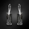 Diamond Sky Jewelry Sidabriniai auskarai moterims DiamondSky „Growing Crystal II (Sidabrinis Night)" su Swarovski kristalais