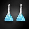 Diamond Sky Jewelry Sidabriniai auskarai moterims DiamondSky „Osiris (Aquamarine)“ su Swarovski kristalais