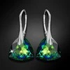 Diamond Sky Jewelry Sidabriniai auskarai moterims DiamondSky „Evening Shine (Vitrail Medium)" su Swarovski kristalais