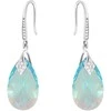 Diamond Sky Jewelry Sidabriniai auskarai moterims DiamondSky „Baroque III (Aquamarine Shimmer)“ su Swarovski kristalais
