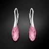 Diamond Sky Jewelry Sidabriniai auskarai moterims DiamondSky „Enchanté (Light Rose)" su Swarovski kristalais