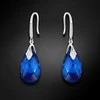 Diamond Sky Jewelry Sidabriniai auskarai moterims DiamondSky „Baroque III (Capri Mėlyna Comet Argent Light)“ su Swarovski kristalais