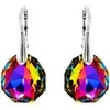 Diamond Sky Jewelry Sidabriniai auskarai moterims DiamondSky „Frozen Edges (Vitrail Medium)" su Swarovski kristalais
