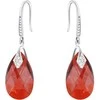 Diamond Sky Jewelry Sidabriniai auskarai moterims DiamondSky „Baroque III (Raudona Magma)“ su Swarovski kristalais