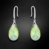 Diamond Sky Jewelry Sidabriniai auskarai moterims DiamondSky „Baroque III (Peridot AB)“ su Swarovski kristalais