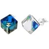 Diamond Sky Jewelry Sidabriniai auskarai moterims DiamondSky „Rubicon II (Bermuda Mėlyna)" su Swarovski kristalais