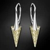 Diamond Sky Jewelry Sidabriniai auskarai moterims DiamondSky „Spike II (Gold Patina)“ su Swarovski kristalais