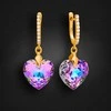 Diamond Sky Jewelry Sidabriniai auskarai moterims DiamondSky „Romantic Heart III (Vitrail Light)“ su Swarovski kristalais