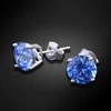 Diamond Sky Jewelry Sidabriniai auskarai moterims DiamondSky „Juno (Arctic Mėlyna)“ su Swarovski kristalais