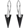 Diamond Sky Jewelry Sidabriniai auskarai moterims DiamondSky „Spike II (Jet)“ su Swarovski kristalais