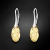 Diamond Sky Jewelry Sidabriniai auskarai moterims DiamondSky „Enchanté (Golden Shadow)" su Swarovski kristalais
