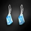 Diamond Sky Jewelry Sidabriniai auskarai moterims DiamondSky „Hyperborea (Aquamarine Mėlyna)“ su Swarovski kristalais