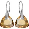 Diamond Sky Jewelry Sidabriniai auskarai moterims DiamondSky „Evening Shine (Golden Shadow)" su Swarovski kristalais