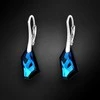 Diamond Sky Jewelry Sidabriniai auskarai moterims DiamondSky „Hyperborea (Bermuda Mėlyna)“ su Swarovski kristalais