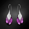 Diamond Sky Jewelry Sidabriniai auskarai moterims DiamondSky „Baroque II (Amethyst Light Chrome)" su Swarovski kristalais