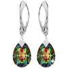 Diamond Sky Jewelry Sidabriniai auskarai moterims DiamondSky „Moon Shine (Vitrail Medium)" su Swarovski kristalais