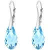 Diamond Sky Jewelry Sidabriniai auskarai moterims DiamondSky „Enchanté (Aquamarine)" su Swarovski kristalais