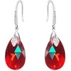 Diamond Sky Jewelry Sidabriniai auskarai moterims DiamondSky „Baroque III (Light Siam Shimmer)“ su Swarovski kristalais