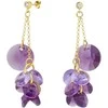 Diamond Sky Jewelry Sidabriniai auskarai moterims DiamondSky „Orchid (Iris / Violet)“ su Swarovski kristalais