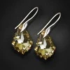 Diamond Sky Jewelry Sidabriniai auskarai moterims DiamondSky „Baroque IV (Golden Shadow)" su Swarovski kristalais