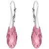 Diamond Sky Jewelry Sidabriniai auskarai moterims DiamondSky „Enchanté (Light Rose)" su Swarovski kristalais
