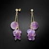 Diamond Sky Jewelry Sidabriniai auskarai moterims DiamondSky „Orchid (Iris / Violet)“ su Swarovski kristalais
