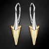 Diamond Sky Jewelry Sidabriniai auskarai moterims DiamondSky „Spike II (Golden Shadow)“ su Swarovski kristalais