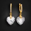 Diamond Sky Jewelry Sidabriniai auskarai moterims DiamondSky „Romantic Heart III“ su Swarovski kristalais