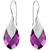 Diamond Sky Jewelry Sidabriniai auskarai moterims DiamondSky „Baroque II (Amethyst Light Chrome)" su Swarovski kristalais