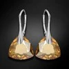 Diamond Sky Jewelry Sidabriniai auskarai moterims DiamondSky „Evening Shine (Golden Shadow)" su Swarovski kristalais