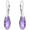 Diamond Sky Jewelry Sidabriniai auskarai moterims DiamondSky „Enchanté (Tanzanite)" su Swarovski kristalais