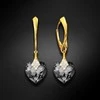 Diamond Sky Jewelry Sidabriniai auskarai moterims DiamondSky „Cute Valentine (Sidabrinis Night)“ su Swarovski kristalais