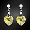 Diamond Sky Jewelry Sidabriniai auskarai moterims DiamondSky „Romantic Heart II (Aurora Borealis)“ su Swarovski kristalais