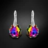 Diamond Sky Jewelry Sidabriniai auskarai moterims DiamondSky „Frozen Edges (Vitrail Medium)" su Swarovski kristalais